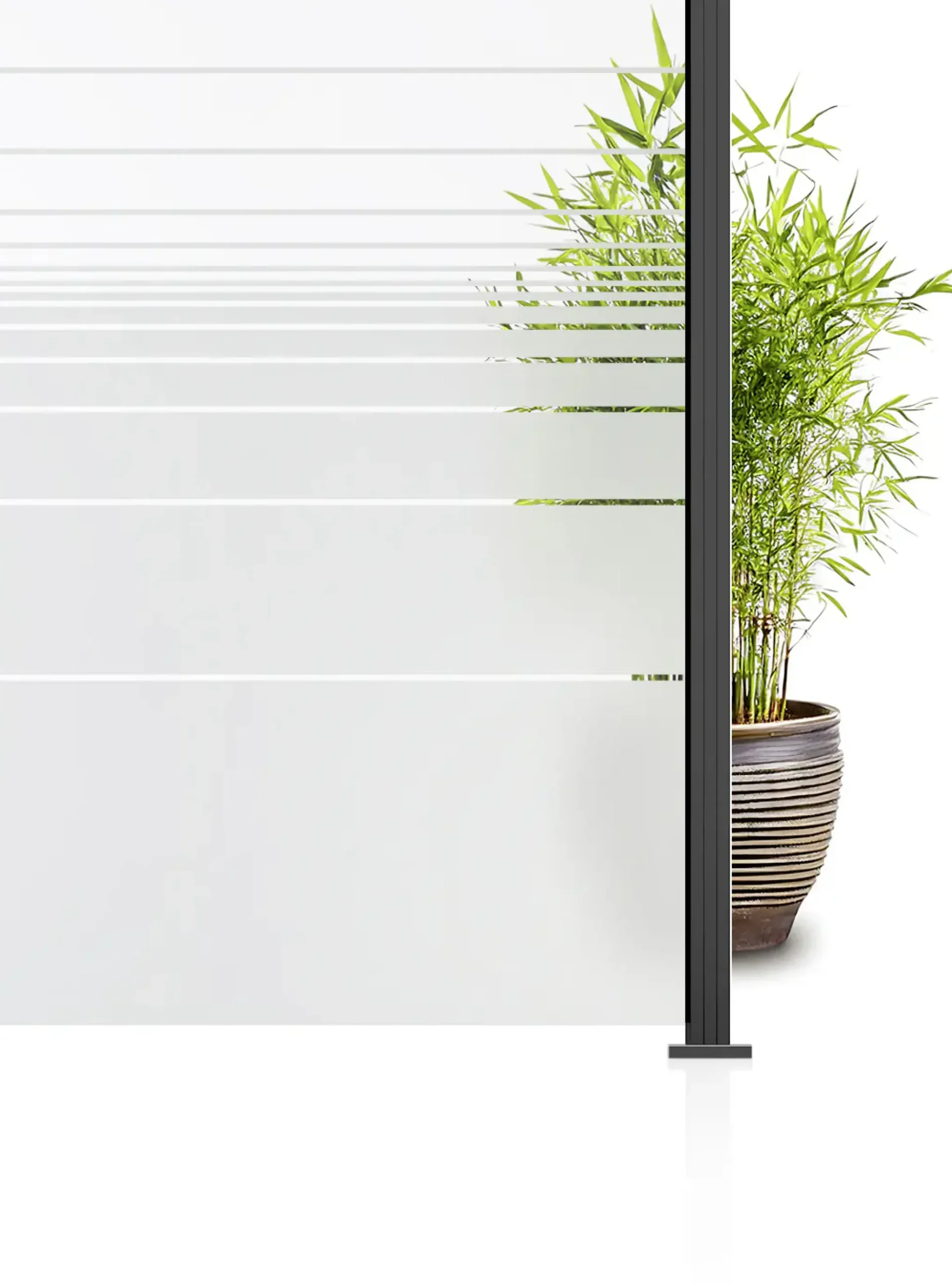Ambiente Glaszaun Erweiterungsset Klarglas mit Siebdruck 187 x 124,2 cm anthrazit