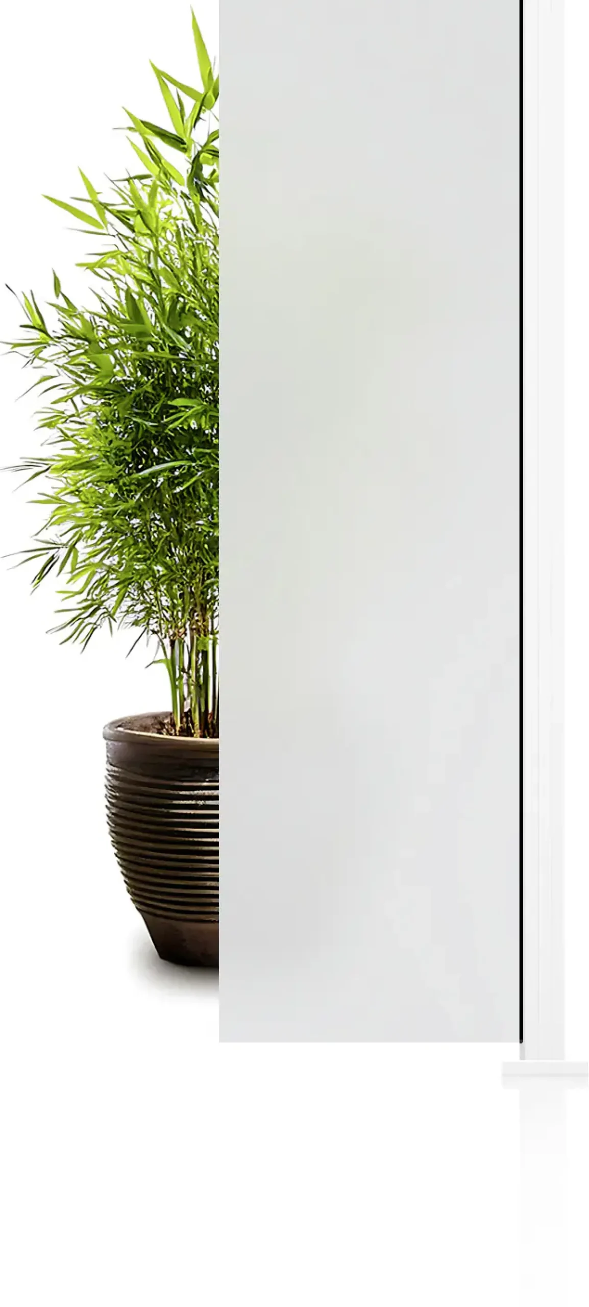 Ambiente Glaszaun Erweiterungsset Klarglas mit Siebdruck 187 x 55,7 cm weiß