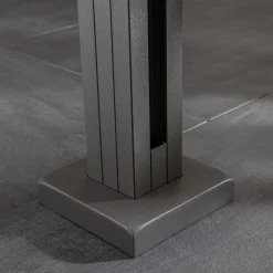 Ambiente Glaszaun Erweiterungsset Klarglas mit Siebdruck 187 x 55.7 cm grau