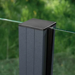 Ambiente Glaszaun Erweiterungsset Klarglas 187 x 55,7 cm anthrazit