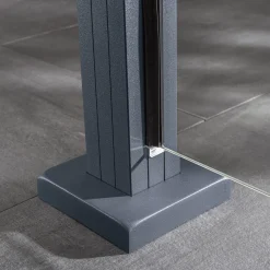 Ambiente Glaszaun Erweiterungsset Klarglas 187 x 55,7 cm anthrazit