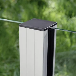 Ambiente Glaszaun Erweiterungsset Klarglas 187 x 107,2 cm mit Motivdruck weiß