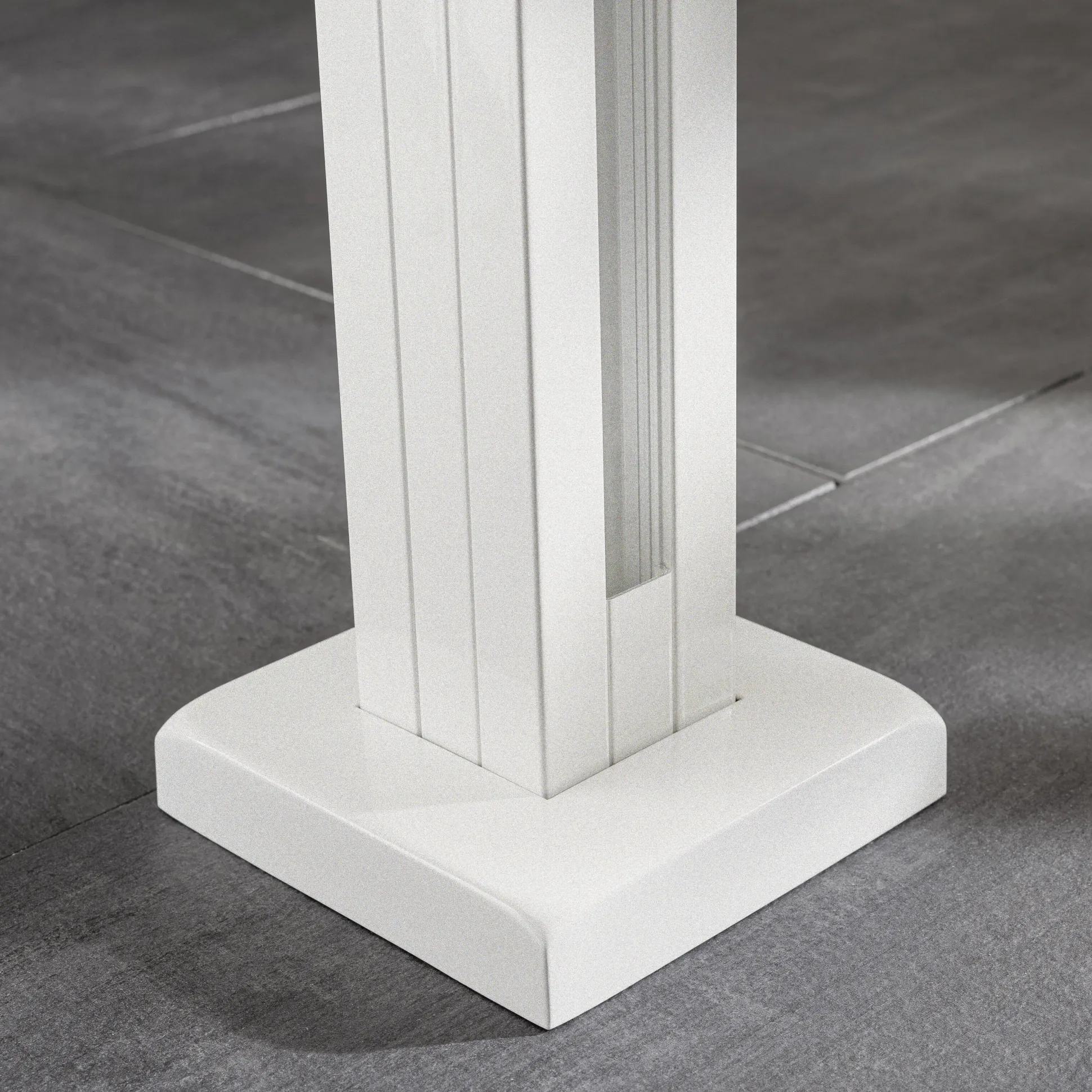 Ambiente Glaszaun Erweiterungsset Klarglas mit Siebdruck 187 x 55,7 cm weiß