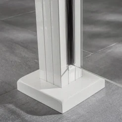 Ambiente Glaszaun Erweiterungsset Klarglas mit Siebdruck 187 x 55,7 cm weiß