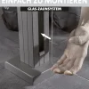 Ambiente Glaszaun Erweiterungsset Klarglas mit Siebdruck 187 x 55,7 cm grau