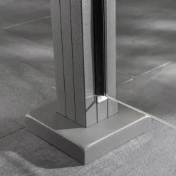 Ambiente Glaszaun Grundset Klarglas mit Siebdruck 187 x 107,2 cm grau
