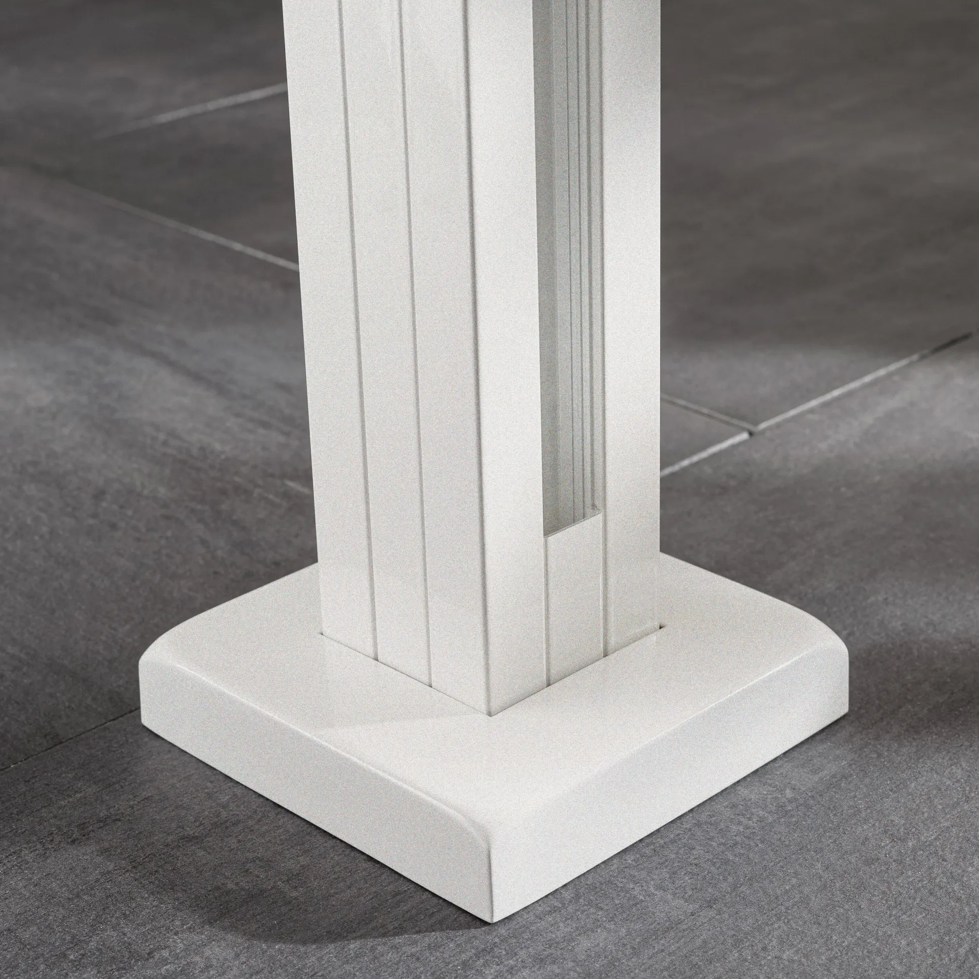 Ambiente Glaszaun Grundset Klarglas 187 x 107,2 cm weiß
