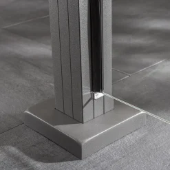 Ambiente Glaszaun Grundset Klarglas mit Siebdruck 187 x 107,2 cm grau