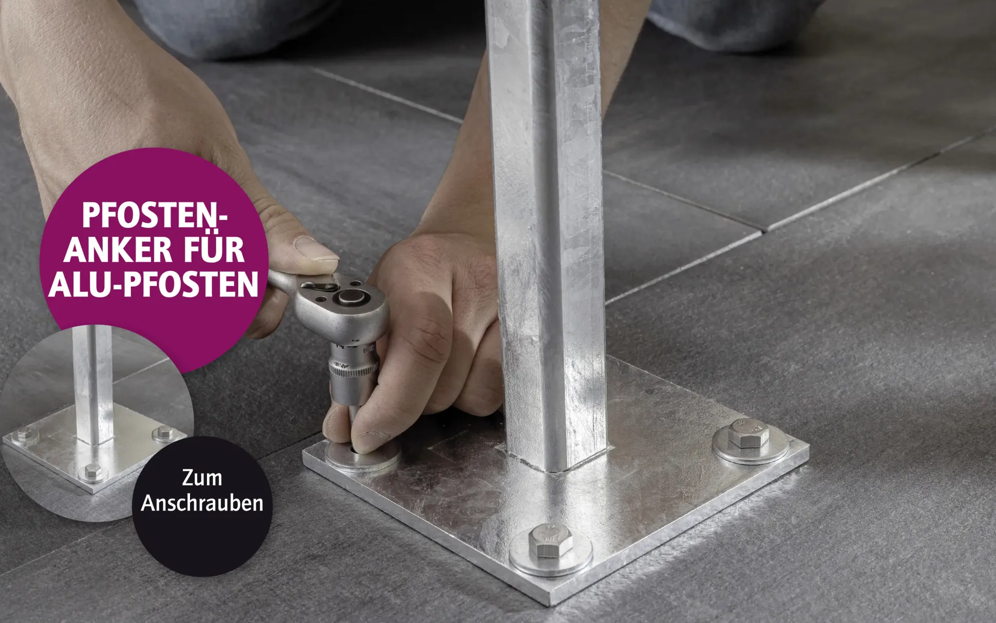 Ambiente Pfosten-Anker zum Anschrauben