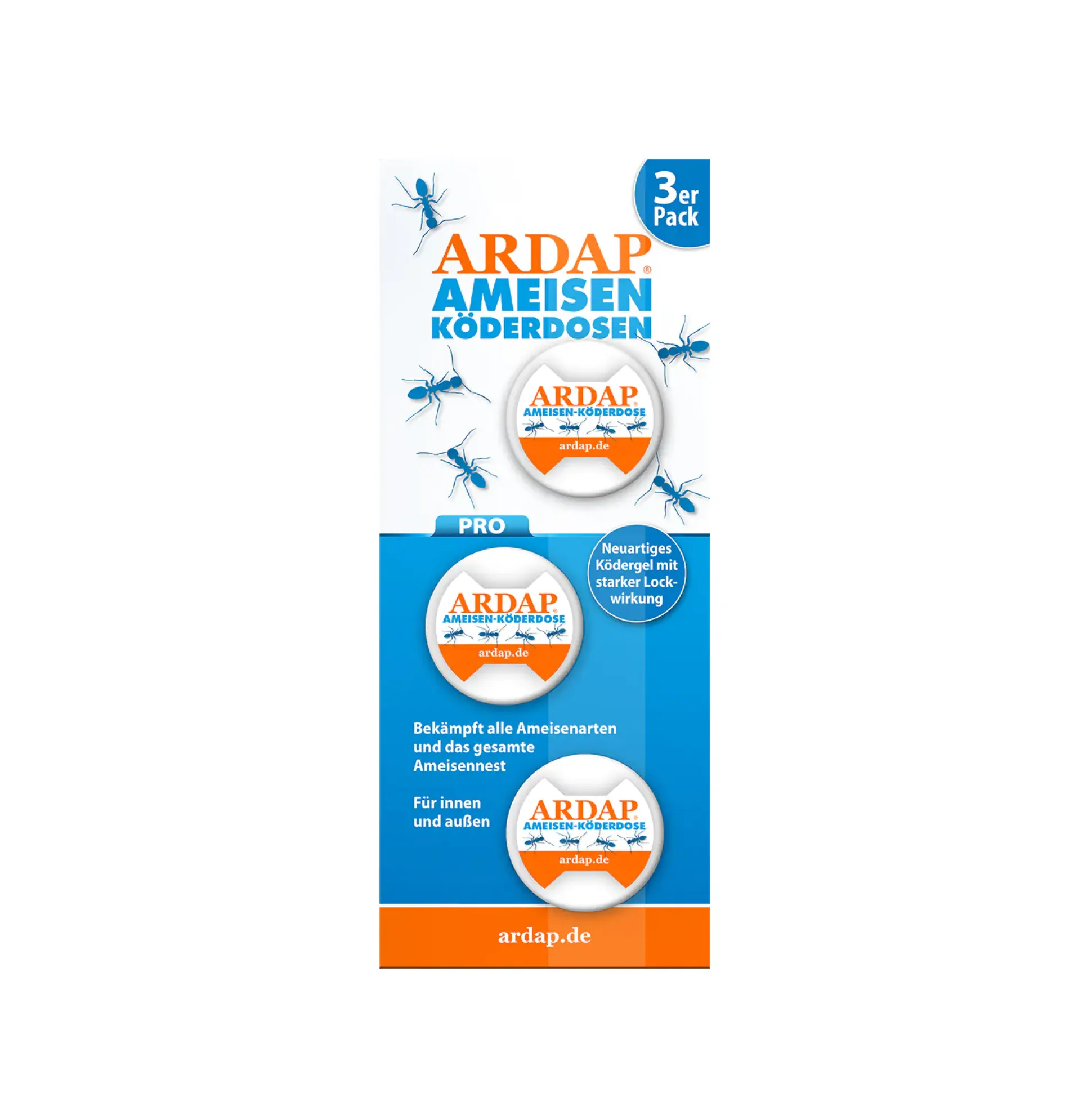 Ardap Pro Ameisenköderdose 3 Stück
