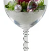 Arrangement Langzeitrose "Long Life", pink im Weinglas mit Deko