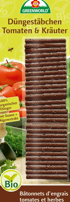 ASB Greenworld Bio Tomaten- und Kräuter Düngestäbchen 30 Stück