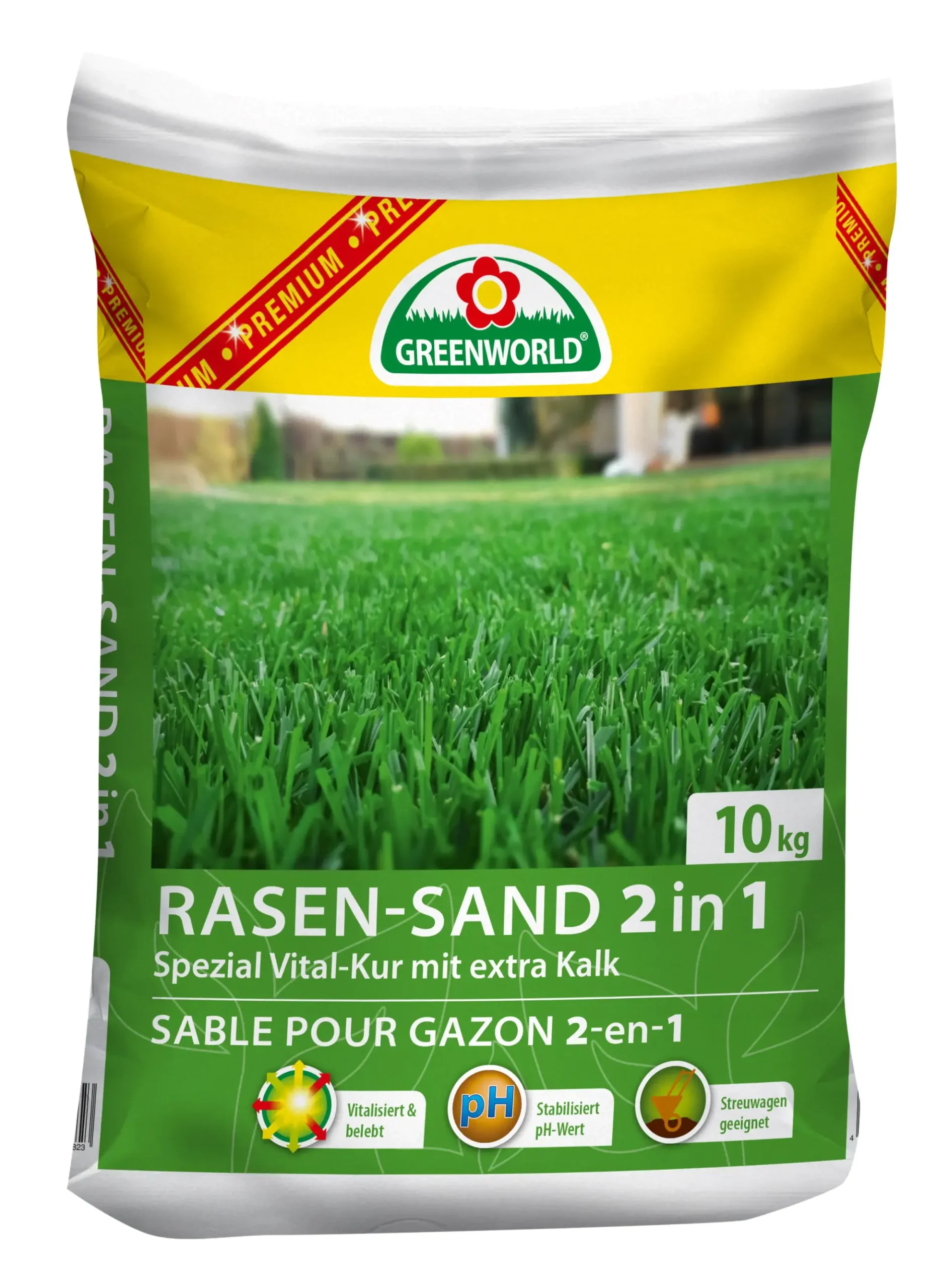 ASB Greenworld Premium Rasenkalk 2in1, 10 kg
