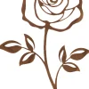 Badeko Dekofigur Rose auf Bodenplatte 25 cm rostbraun
