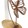 Badeko Dekofigur Schmetterling mit Reagenzglas 25 cm rostbraun