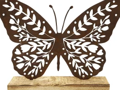 Badeko Dekofigur Schmetterling 22 cm rostbraun