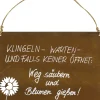 Badeko Dekotafel Blume 34 cm rostbraun