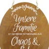 Badeko Dekotafel Chaos und Liebe 40 cm rostbraun