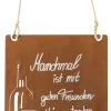 Badeko Dekotafel Gute Freunde 35 cm rostbraun