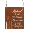 Badeko Dekotafel Therapie 35 cm rostbraun