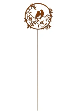 Badeko Gartenstecker Vogel Elise 130 x 30 cm rostbraun