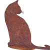 Badeko Katze sitzend 30 x 30 cm rostbraun