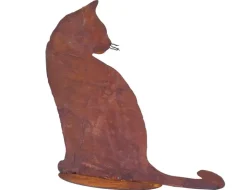 Badeko Katze sitzend 30 x 30 cm rostbraun