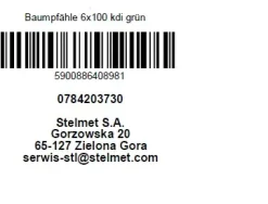 Baumpfahl 100 cm, Ø 6 cm, kesseldruckimprägniert