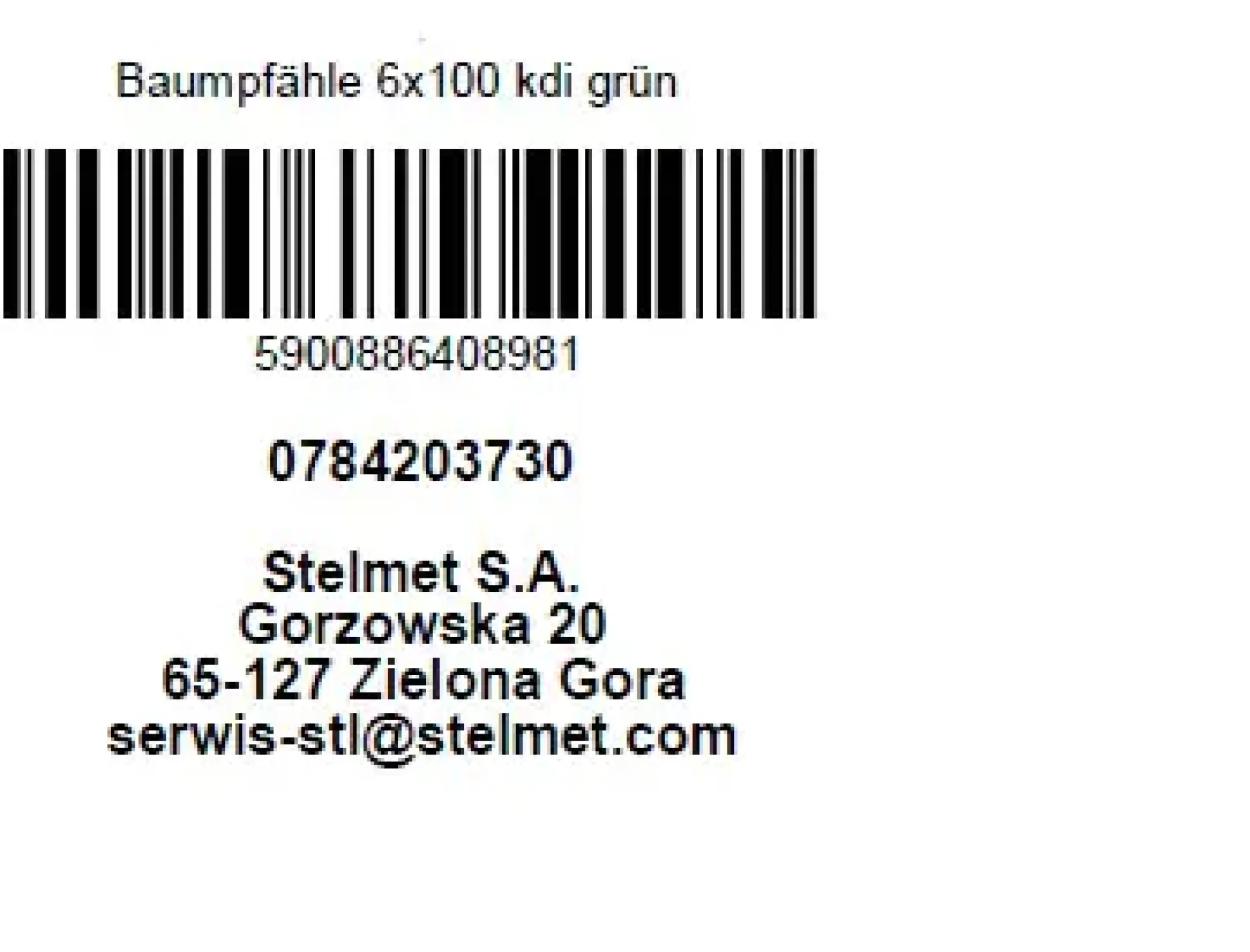 Baumpfahl 100 cm, Ø 6 cm, kesseldruckimprägniert