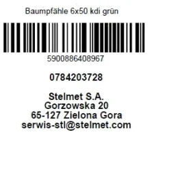 Baumpfahl 50 cm, Ø 6 cm, kesseldruckimprägniert