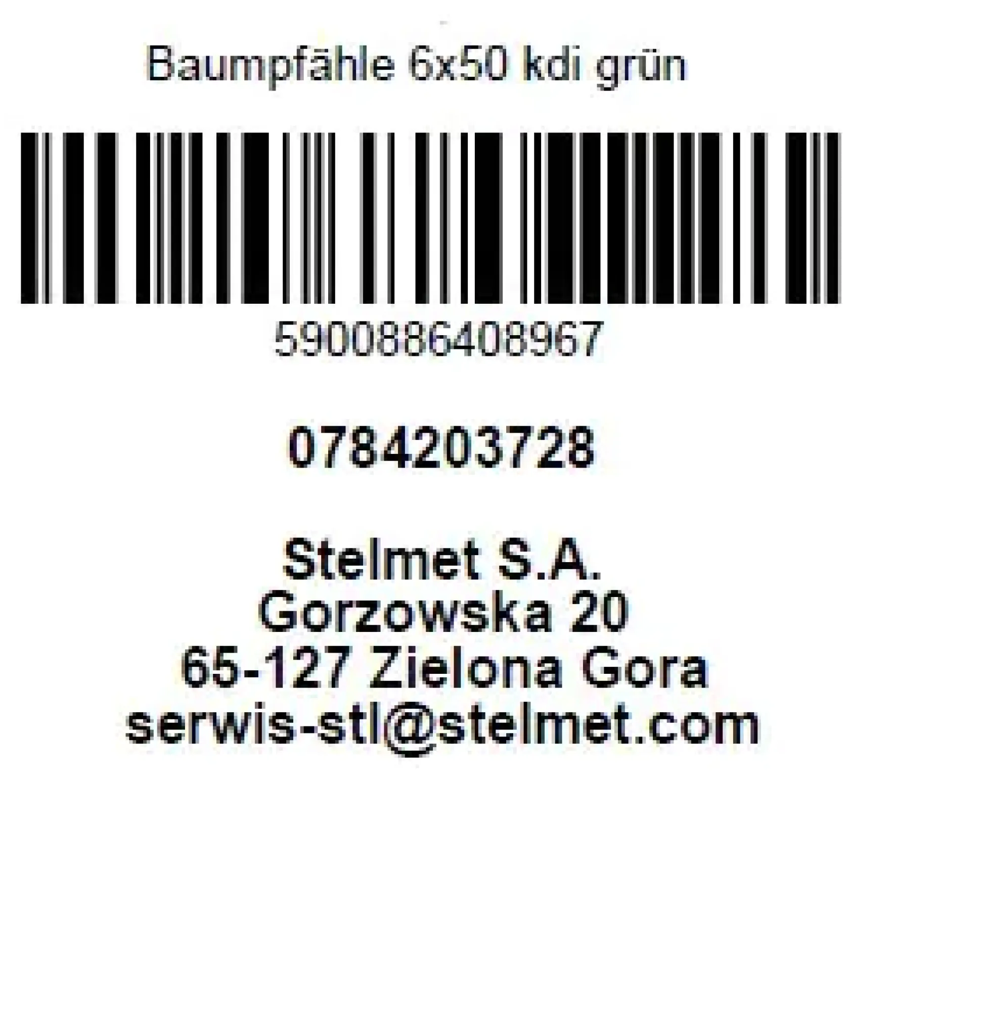 Baumpfahl 50 cm, Ø 6 cm, kesseldruckimprägniert