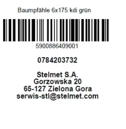 Baumpfahl 175 cm, Ø 6 cm, kesseldruckimprägniert