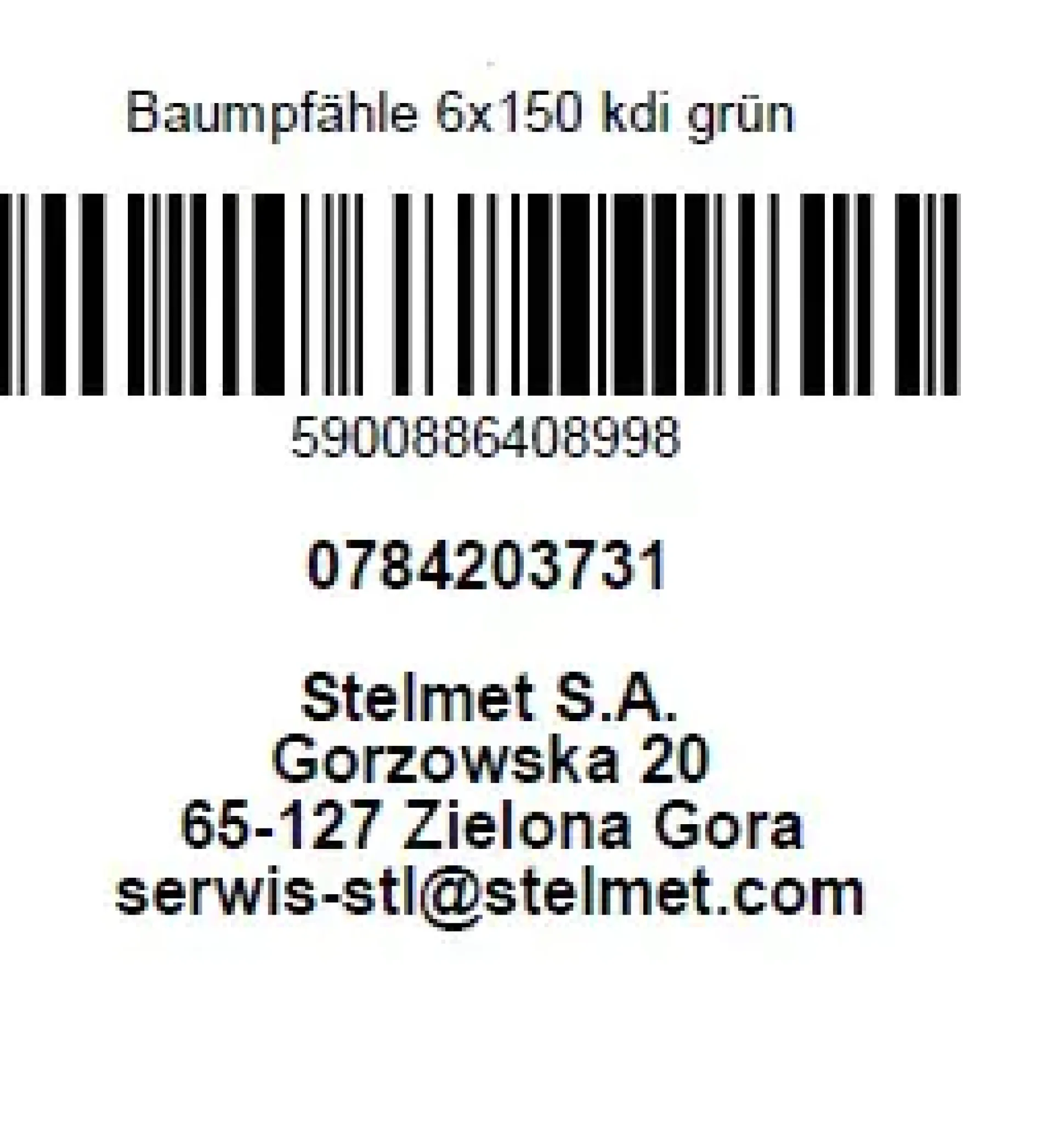 Baumpfahl 150 cm, Ø 6 cm, kesseldruckimprägniert