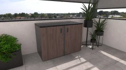 Bellano Living Eck Element für Outdoorküchen inkl. 2 Türen walnuss granit