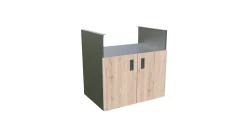 Bellano Living Element für Outdoorküchen inkl. Grillelement und 2 Türen eiche