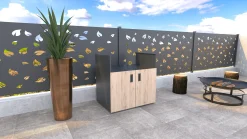 Bellano Living Element für Outdoorküchen inkl. Grillelement und 2 Türen eiche