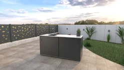 Bellano Living Element für Outdoorküchen inkl. Spüle links und 2 Türen anthrazit