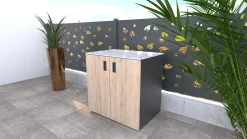 Bellano Living Element für Outdoorküchen inkl. 2 Türen eiche