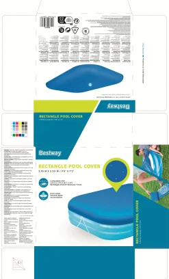 Bestway Flowclear Abdeckplane für Family-Pools 262 x 175 x 51 cm