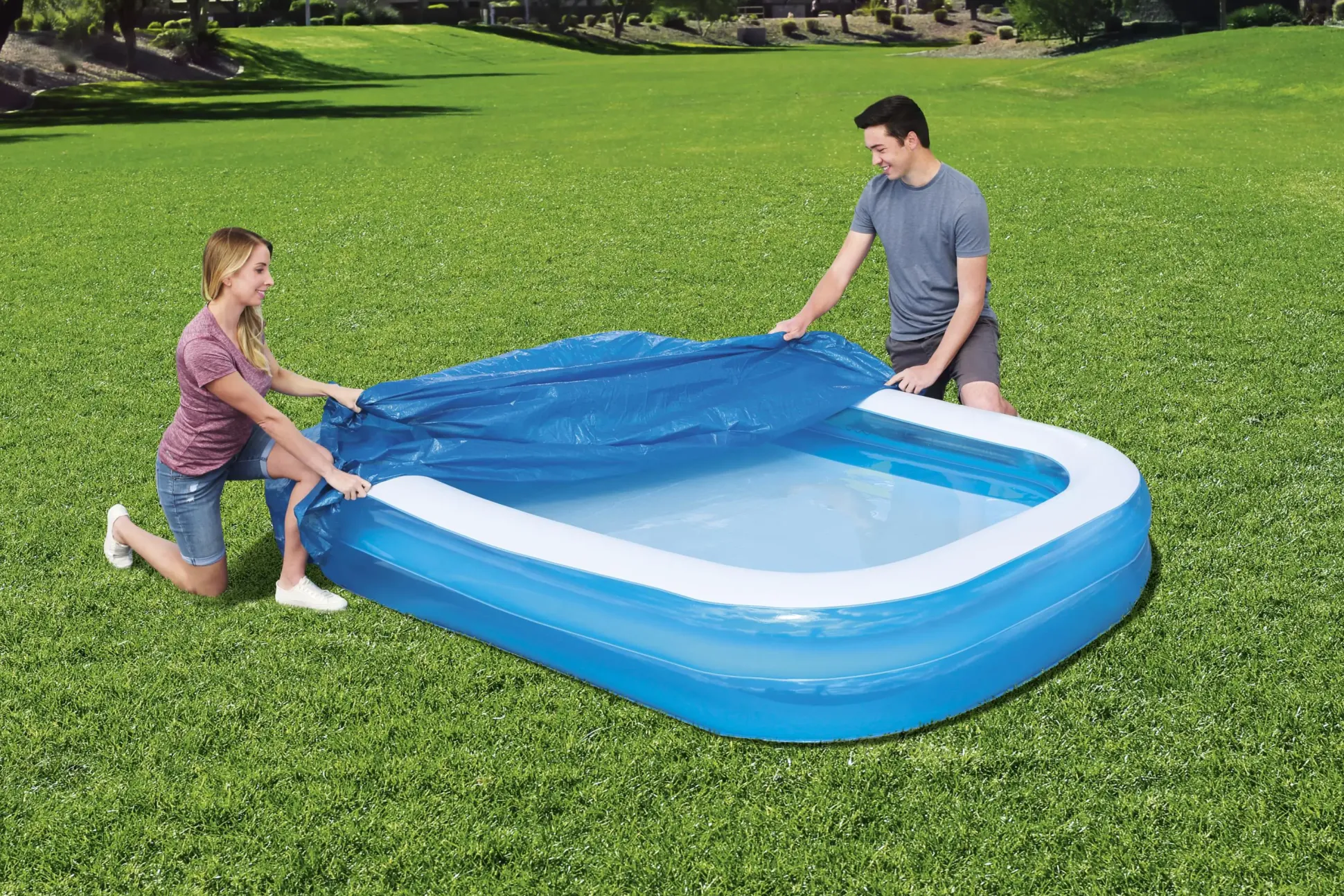 Bestway Flowclear Abdeckplane für Family-Pools 262 x 175 x 51 cm