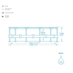 Bestway Steel Pro Max Frame Pool Komplett-Set Ø 366 x 100