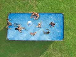 Bestway Winterfestes Frame Pool APX365 Komplett-Set mit Sandfilteranlage 549 x 274 x 132 cm marmor-optik eckig