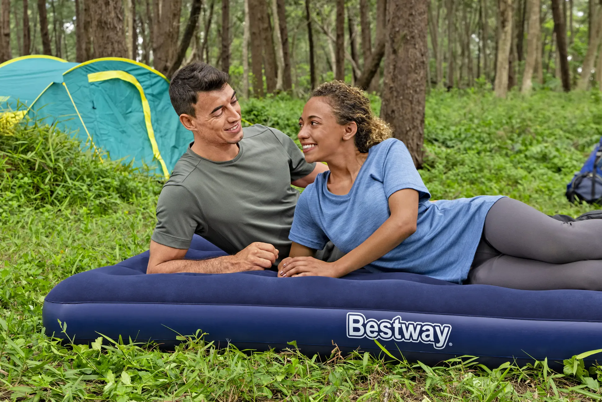 Bestway Luftbett Double Blue Horizon dunkelblau 191 x 137 x 30 cm