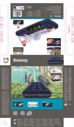 Bestway Luftbett dunkelblau 185 x 76 x 22 cm