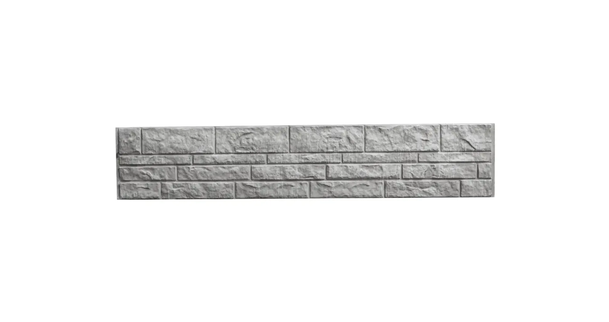 Betonzaun Grundset Fels S-Motiv Anfangs und Endpfosten 193 cm