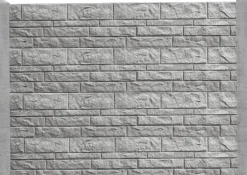 Betonzaun Grundset Fels S-Motiv Anfangs und Endpfosten 193 cm