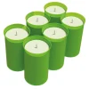 Bio Green Kerzen Öko Ø 6,3 x 10 cm für Gewächshäuser grün/weiß 6er Pack