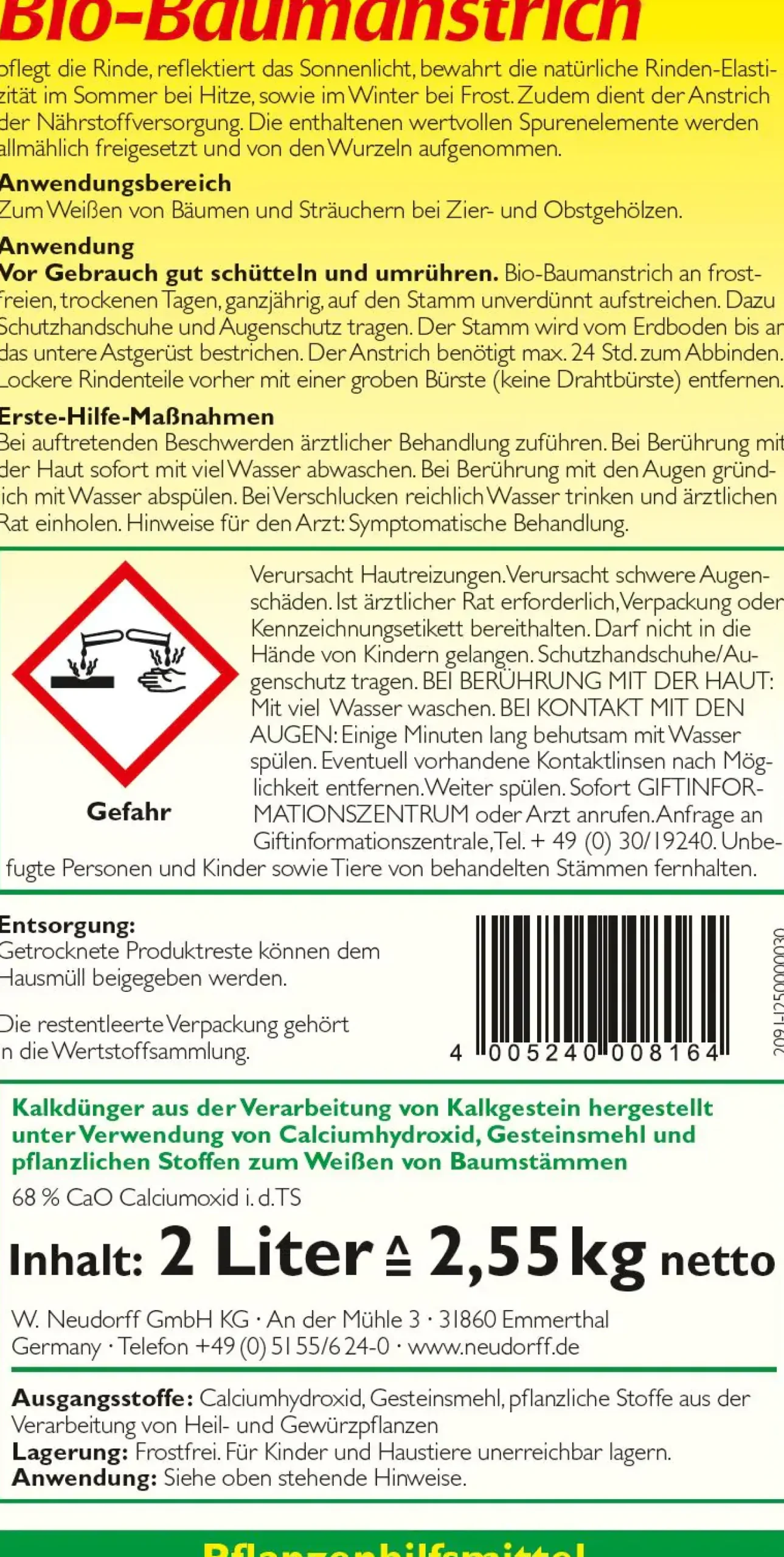 Bio-Baumanstrich 2L