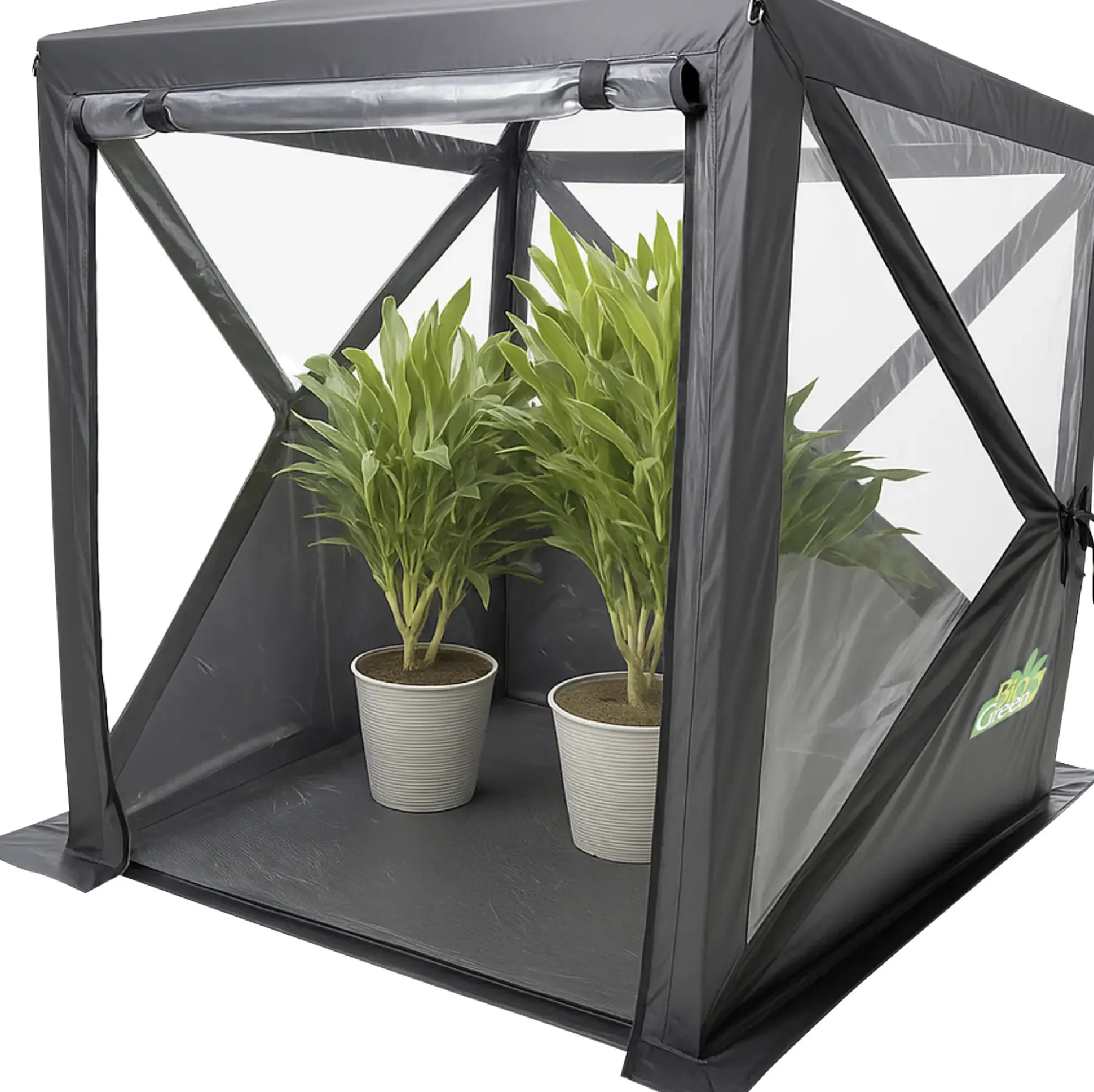 BioGreen Überwinterungszelt Pflanzen Alaska L Premium anthrazit 150 x 180 cm