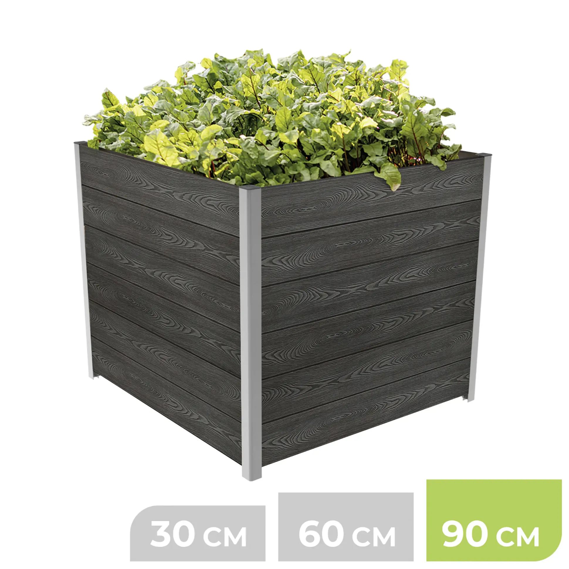 BioGreen ModulMaxx Hochbeet WPC 75 x 75 x 90 cm